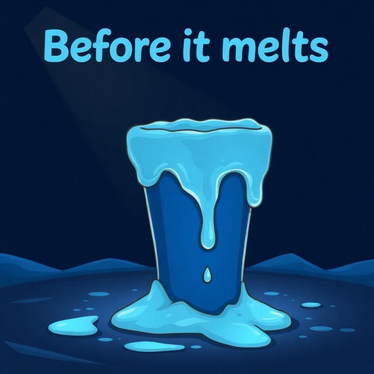 Before it melts.